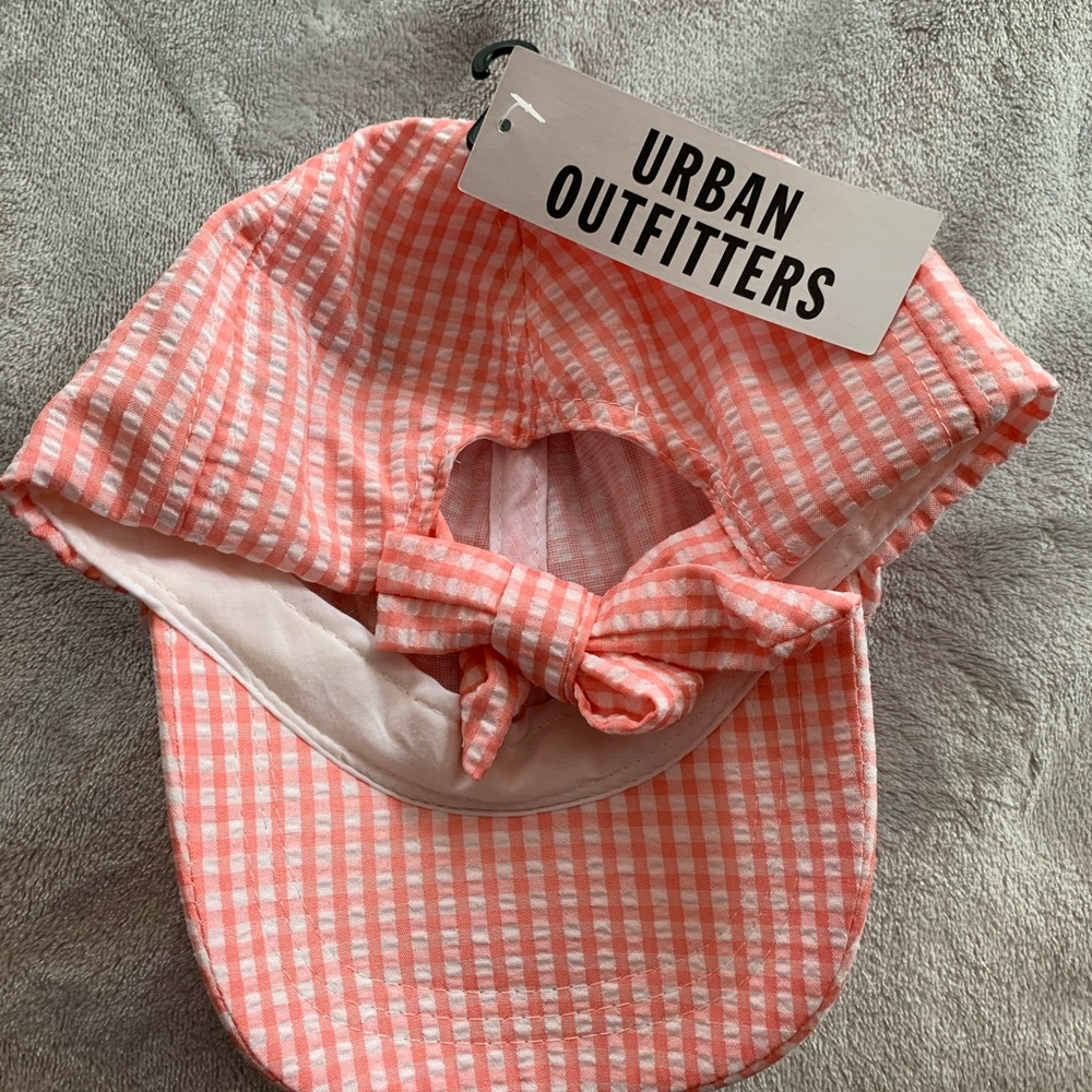 urban outfitters pink gingham dad hat